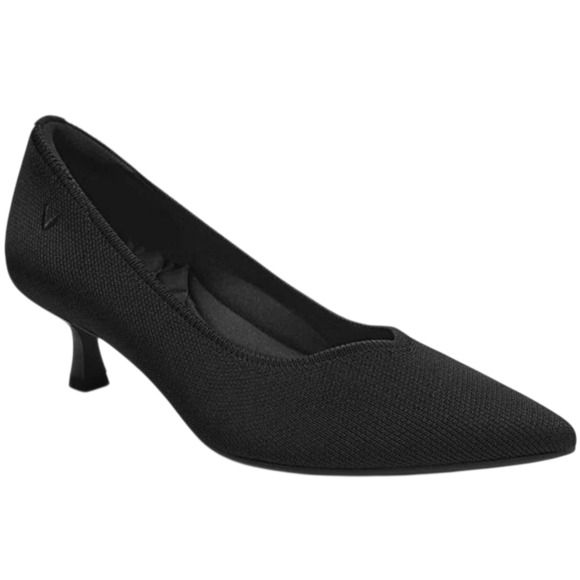 VIVAIA Pointed Toe Kitten Heels Scarlett Black Size 40 9 - Picture 1 of 8